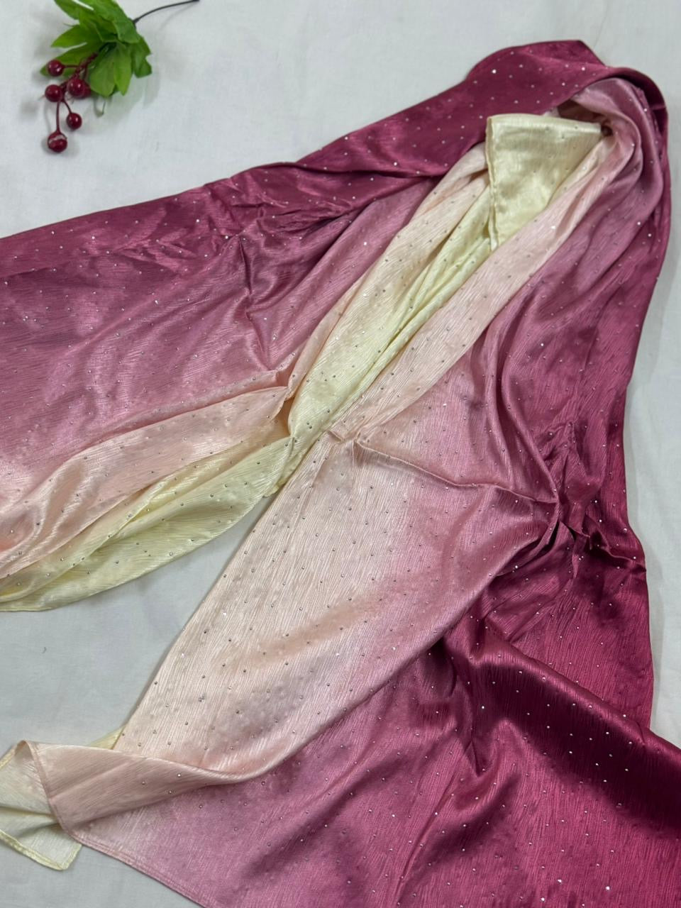 MULTI SHADE SILK STONE HIJAB - MS20