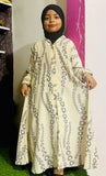 Kids Abaya Front Open Style - Floating Hearts