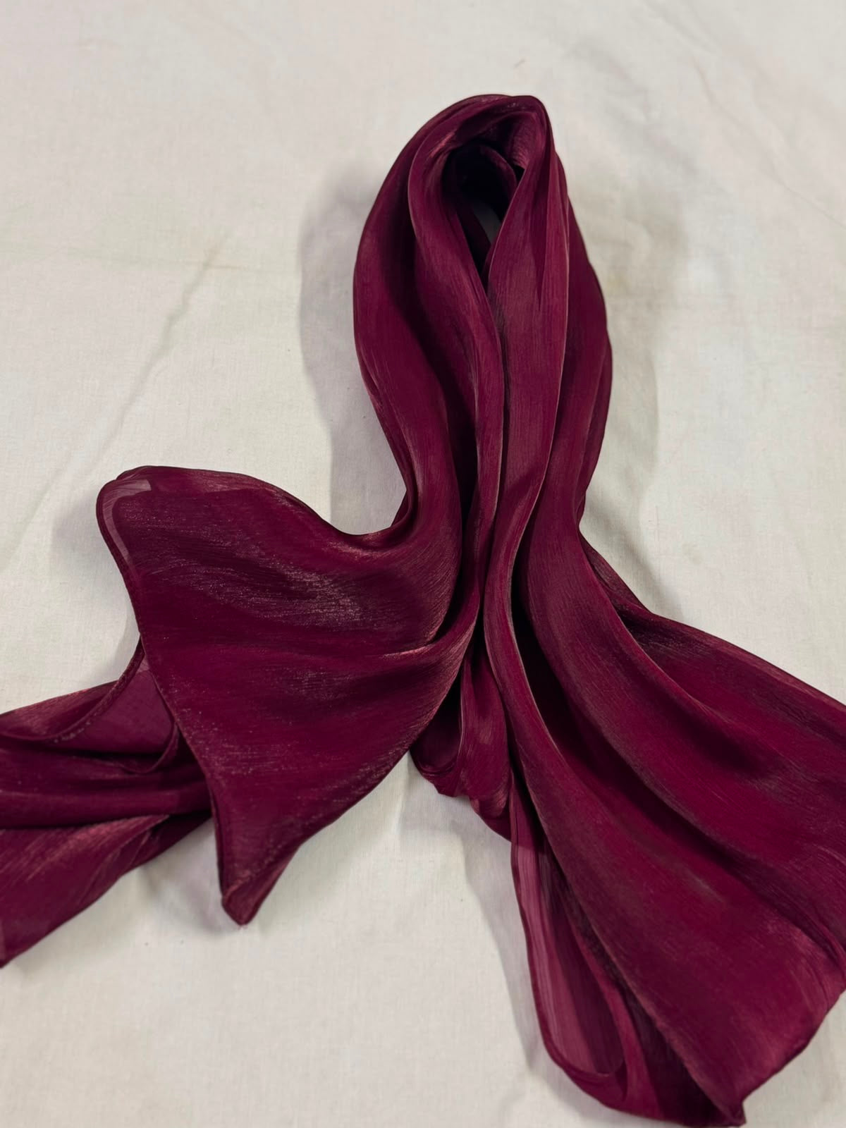 LUXURY ORGANZA SILK - DEEP MAROON