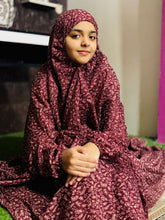 KIDS NAMAZ CHADDAR WITH FULL SLEEVES - GALAXY MAROON 12 to 14 Years