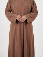 Adults Korean Zum Abaya Front Open Style - Desert