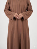 Adults Korean Zum Abaya Front Open Style - Desert