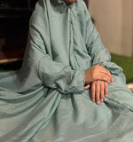 NAMAZ CHADDAR WITH FULL SLEEVES - PLAIN SOFT GREEN - LARGE