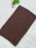 Sequins Lawn Scarf - Brown