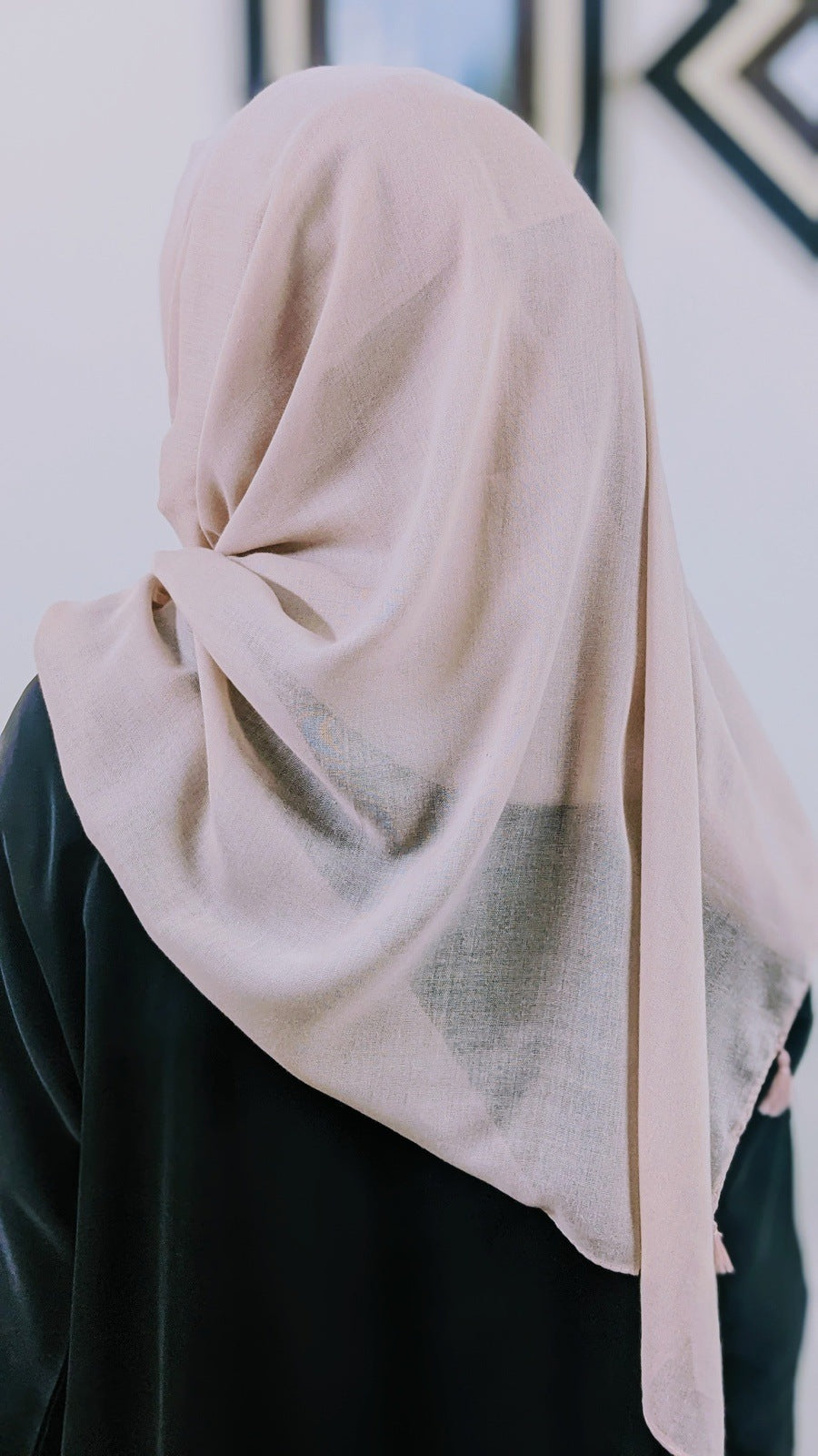 PLAIN LAWN TASSELS - GREYISH PINK