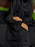 NAMAZ CHADDAR WITH SLEEVES N NIQAB - BLACK MEDIUM