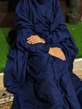 NAMAZ CHADDAR WITH SLEEVES N NIQAB - NAVY MEDIUM