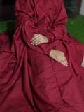 NAMAZ CHADDAR WITH SLEEVES N NIQAB - MAROON MEDIUM