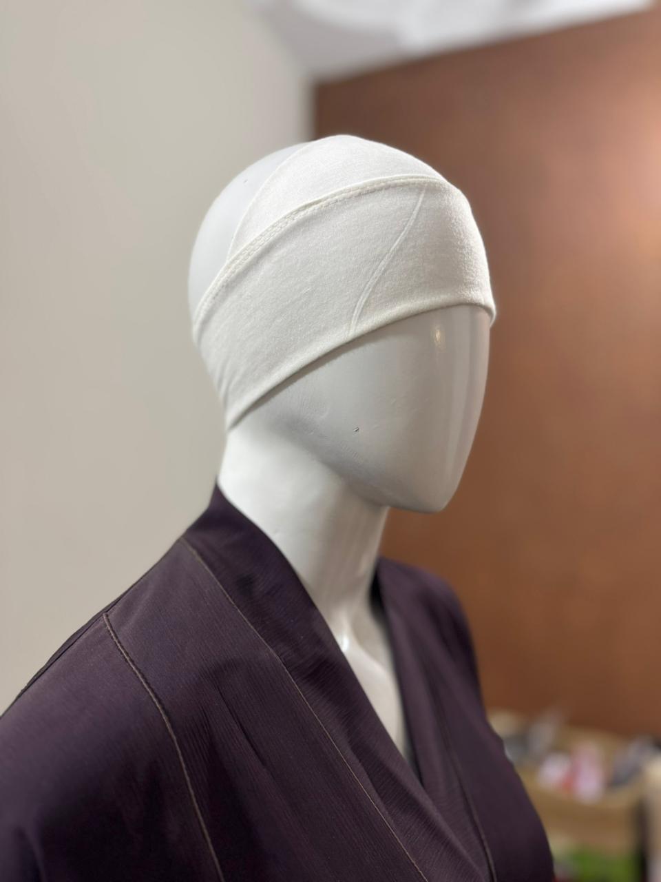 PLAIN HIBA TUBE CAP - WHITE