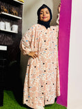 Kids Abaya Front Open Style - Minsa Pink