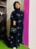 Kids NIDA Abaya Front Open Style - Emb Pookie