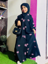 Kids NIDA Abaya Front Open Style - Emb Pookie