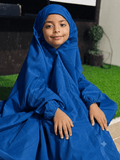 PURE LAWN KIDS NAMAZ CHADDAR WITH FULL SLEEVES - ROYAL BLUE 5 to 7 Years