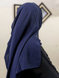 SHIMMER GEORGETTE NIQAB WITH HIJAB KIT - NAVY