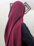 SHIMMER GEORGETTE NIQAB WITH HIJAB KIT - MAROON