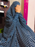 NAMAZ CHADDAR WITH SLEEVES N NIQAB- WEAR DOT BLUE - LARGE
