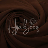 PLAIN GEORGETTE HIJAB - PASTEL BROWN