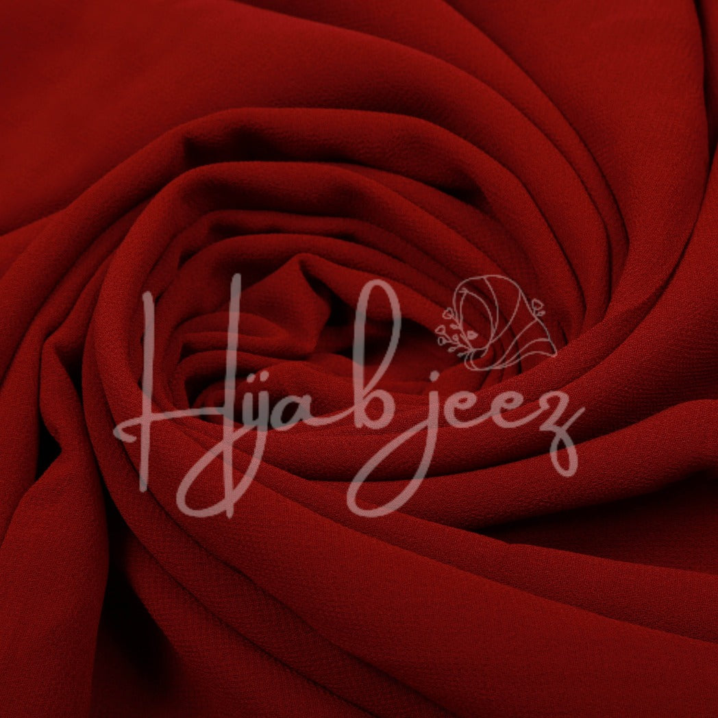 PLAIN GEORGETTE HIJAB - VELVET MAROON