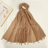 PLAIN LAWN TASSELS - GREYISH BROWN