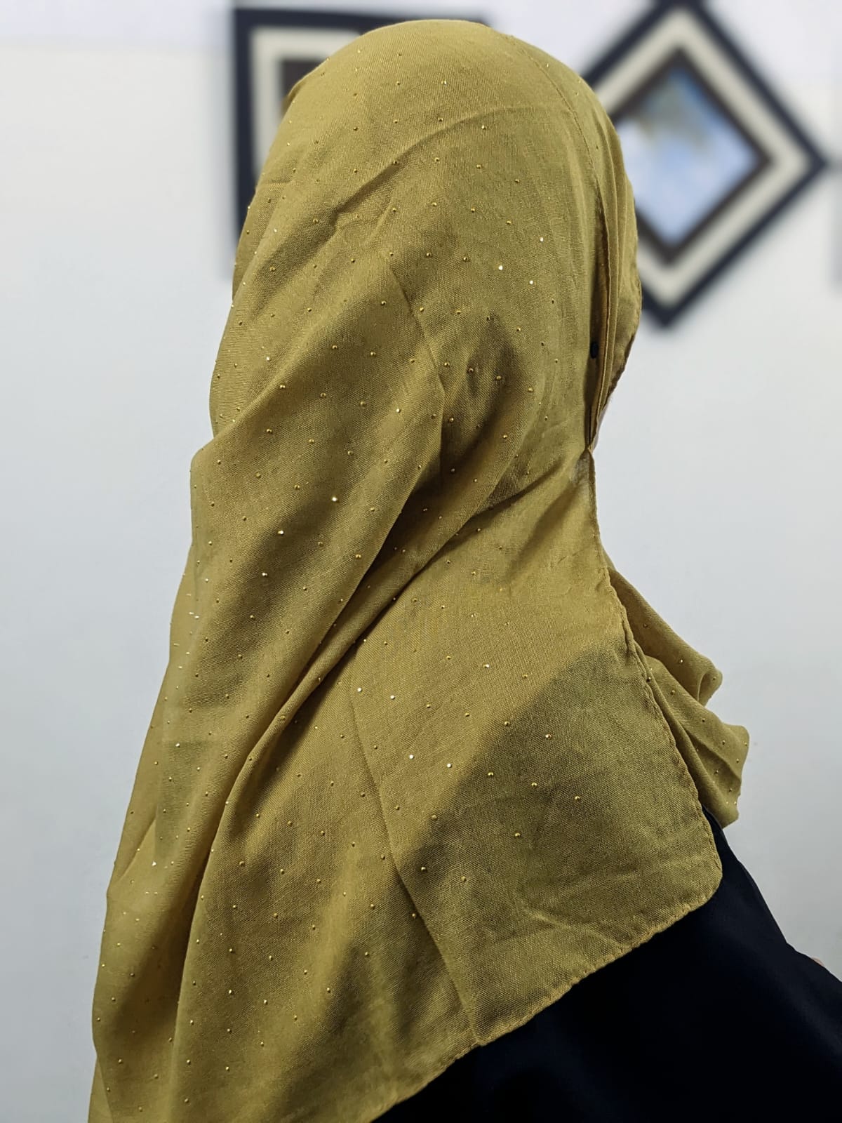 GOLD DOTTED LAWN - FRENCH BEIGE