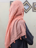 PLAIN LAWN TASSELS - PEACH PINK