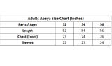 Adults Printed Abaya Front Open Style - ND 2