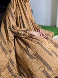 PURE LAWN NAMAZ CHADDAR WITH SLEEVES N NIQAB - BROWN D LARGE