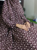 NAMAZ CHADDAR WITH SLEEVES N NIQAB - MULTI TULIPS PASTEL LARGE