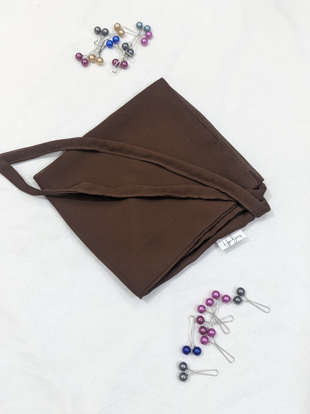 HALF NIQABS - PASTEL BROWN