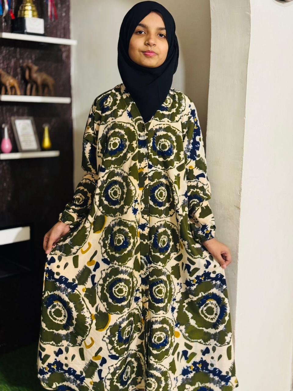 Kids Abaya Front Open Style - Anaya