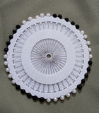 HIJAB PIN DISC - WHITE n BLACK COLOR