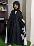 Kids Abaya Front Open Style - BIGGER BUTTERFLY