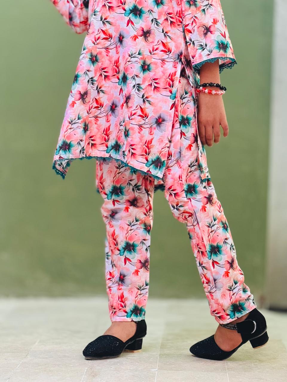 Printed Lawn Stitched 2 Pcs Shirt / Trouser Kids - Article 1
