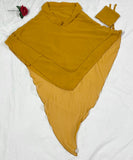 KHIMAR HIJAB WITH NIQAB- FRENCH BEIGE 3 Layers