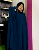 Kids Kaaftan Abaya Front Open Style - Deep Navy