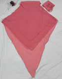 KHIMAR HIJAB WITH NIQAB- DAISY PINK 3 Layers