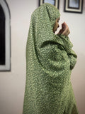 KIDS NAMAZ CHADDAR WITH FULL SLEEVES -LEAF ART GREEN (12 to 14 Years)