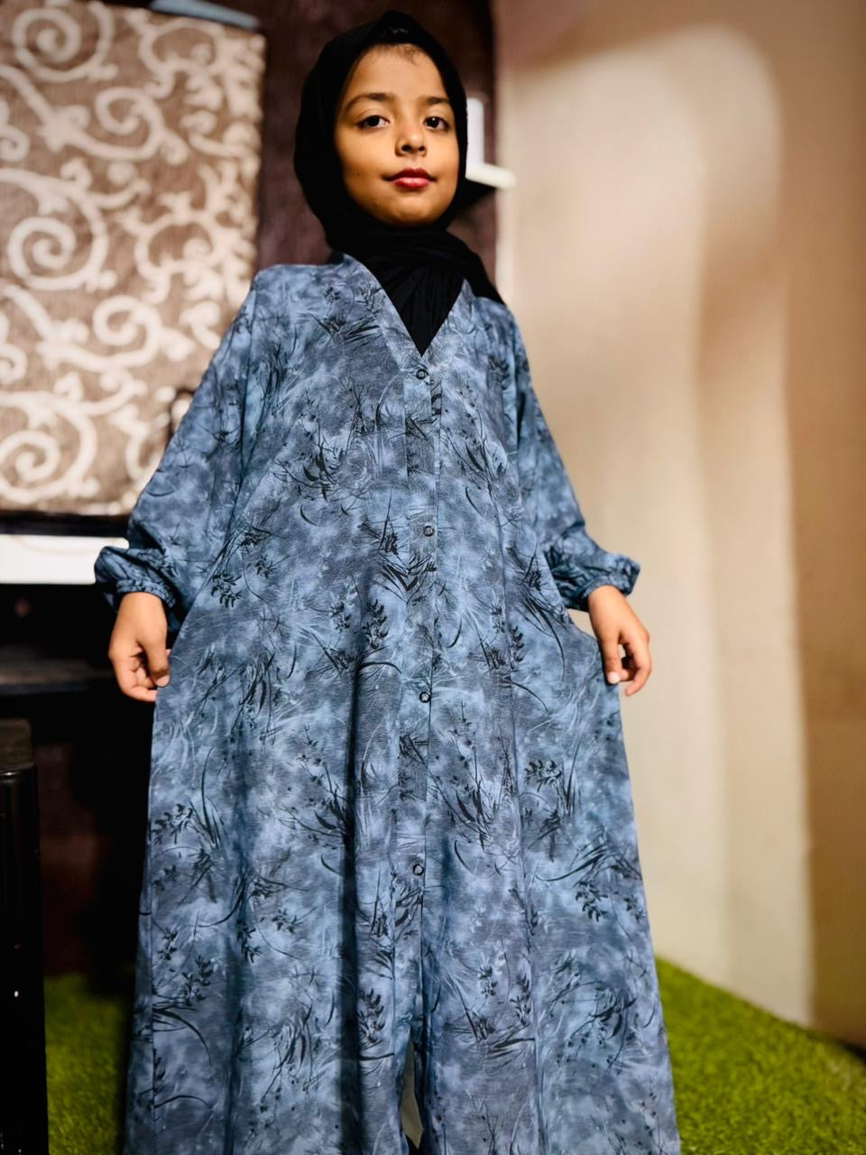 Kids Abaya Front Open Style - Blessed Rain
