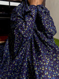 ADULTS NAMAZ CHADDAR WITH SLEEVES N NIQAB - PURPLE BLUE BOOTIE - STANDARD SIZE