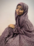 KIDS NAMAZ CHADDAR WITH FULL SLEEVES - LEAF ART MAROON (5 to 7 Years)