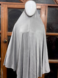 READY TO WEAR SCARF ADULTS - GREY PLAIN MAKHNA CHINA JERSEY