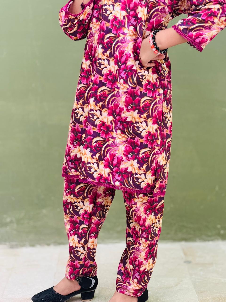 Printed Lawn Stitched 2 Pcs Shirt / Trouser Kids - Article 6