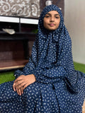 KIDS NAMAZ CHADDAR WITH FULL SLEEVES - ZOYA BLUE (8 to 11 Years)