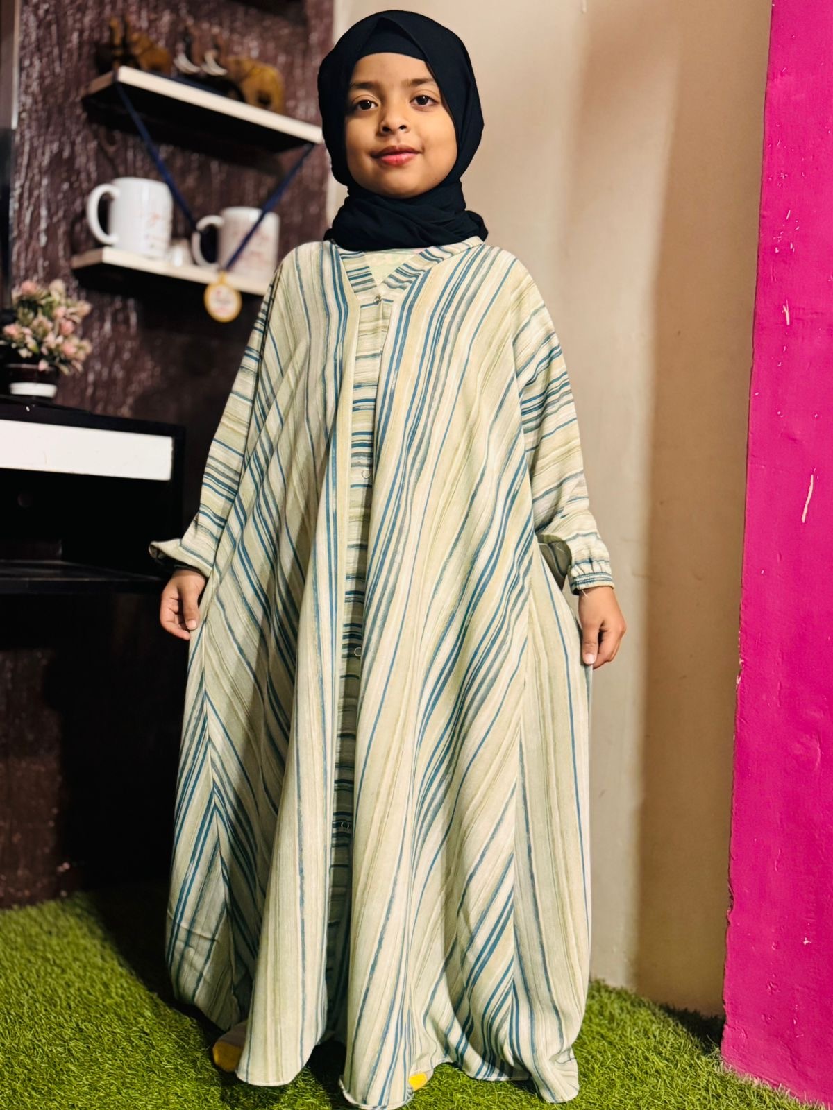 Kids Abaya Front Open Style - Vintage NY
