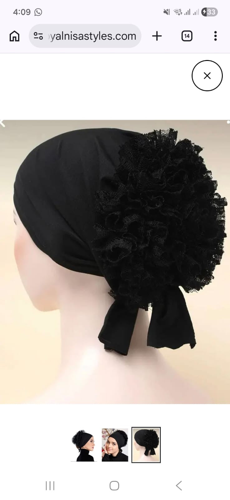 HIJAB VOLUMIZING CAP - BLACK