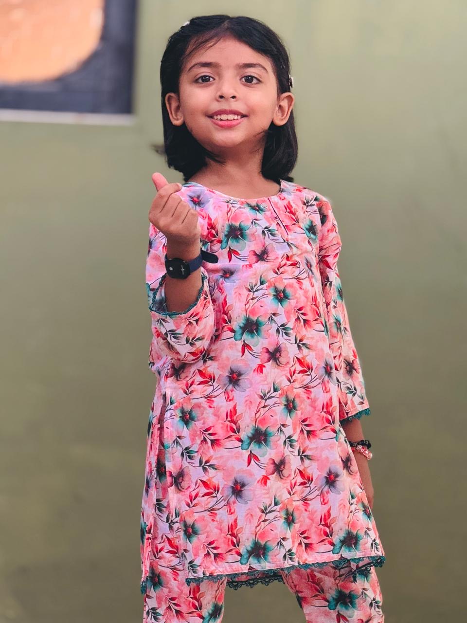 Printed Lawn Stitched 2 Pcs Shirt / Trouser Kids - Article 1