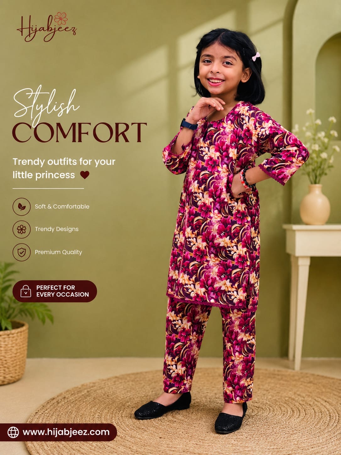 Printed Lawn Stitched 2 Pcs Shirt / Trouser Kids - Article 6