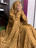 NAMAZ CHADDAR WITH FULL SLEEVES - CAMEL WITH CIRCLES - LARGE