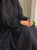 PURE LAWN NAMAZ CHADDAR WITH SLEEVES N NIQAB - PLAIN BLACK LARGE