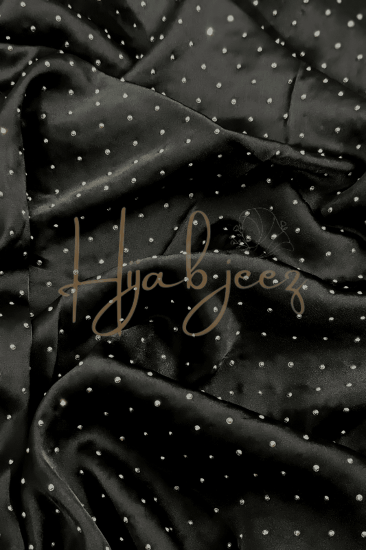 SILK STONE HIJAB - BLACK